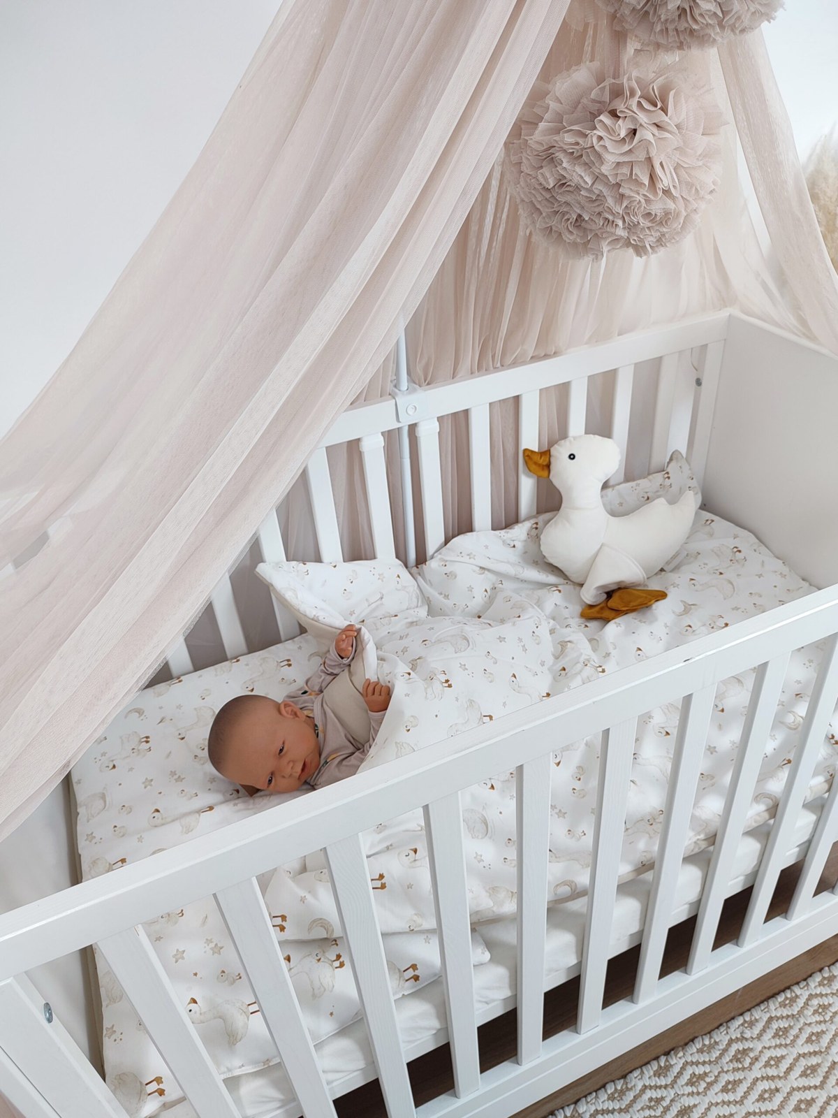Kinderbettwäsche mit Füllung – Mama Gans