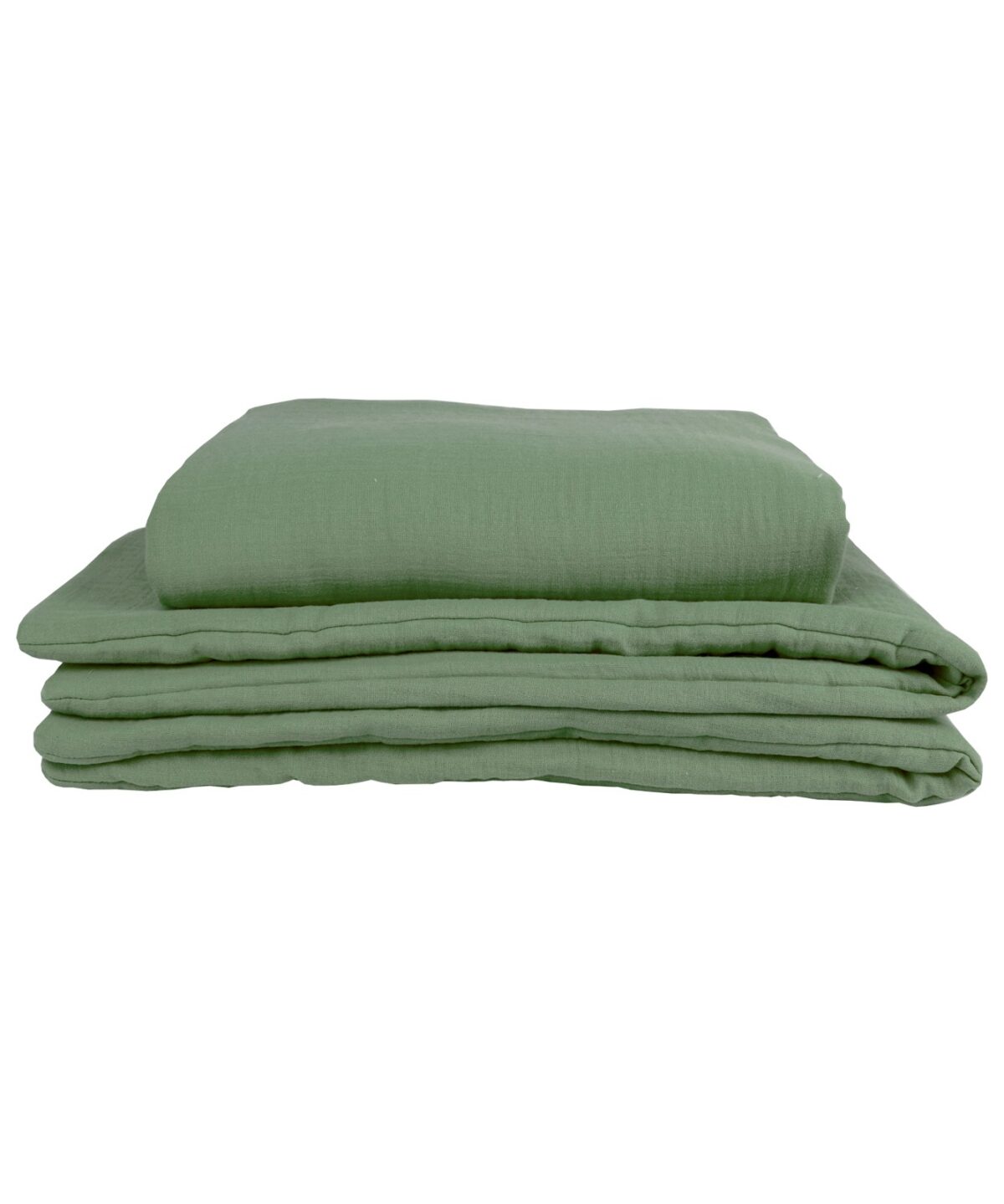 Musselin-Bettwäsche mit Füllung – Khaki